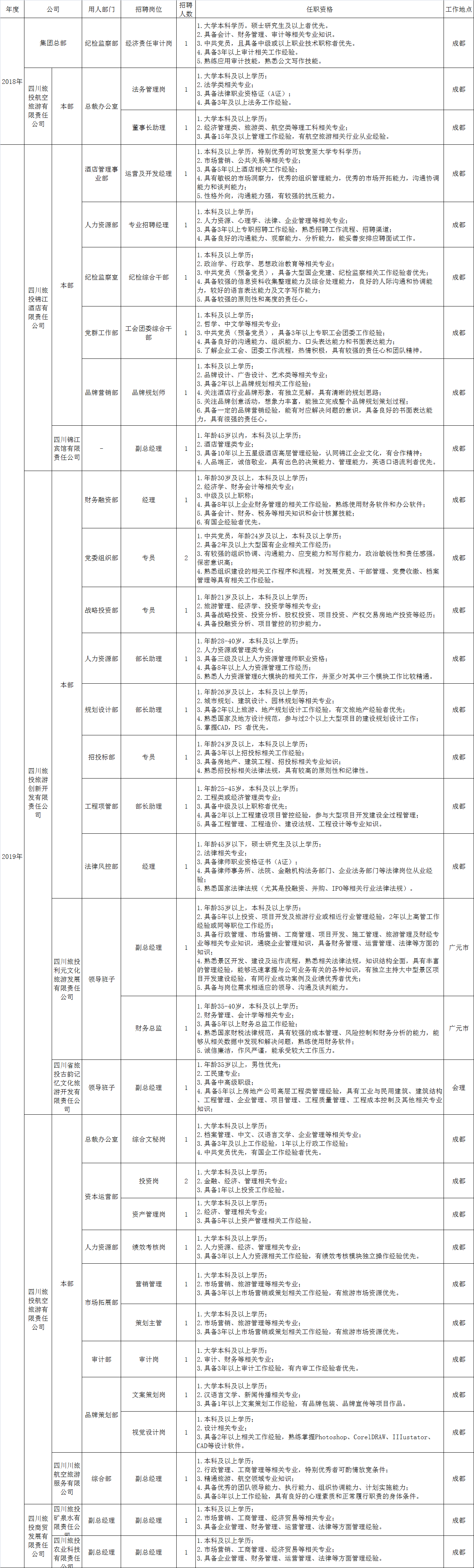 招聘表2018